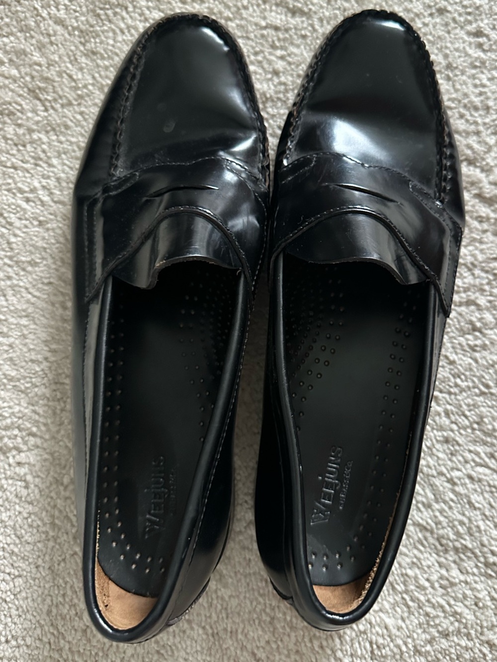G.H. Bass & Co. Weejuns Black Patent Leather Penny Loafers Men’s 10.5